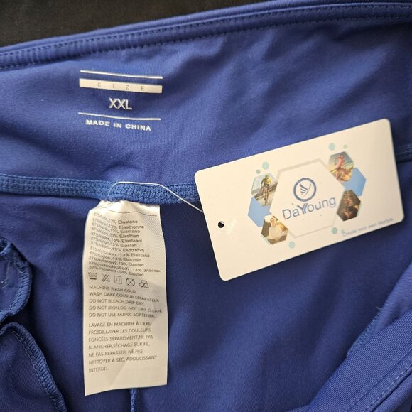 DaYoung Womens High Waist Stretch Flare Pants Size XXL Navy Blue Comfortable - Picture 11 of 11